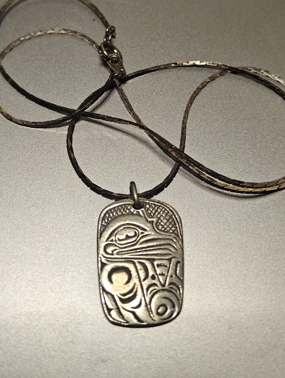 First Nations Raven Pendant Necklace By Frederick Pewter